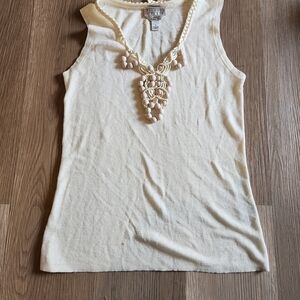 Talbots Cream Tank Top